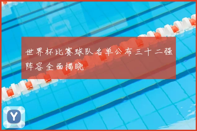 世界杯比赛球队名单公布三十二强阵容全面揭晓